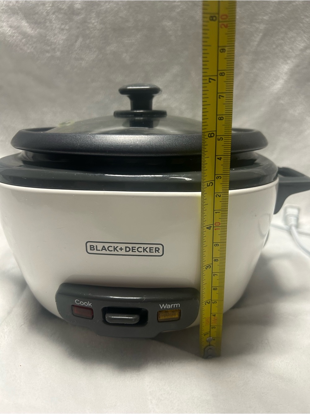 BLACK & DECKER white Rice Cooker 6-Cup Cooked Removable Non-Stick Bowl - Picture 11 of 12